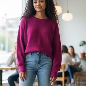 Elodie Sweater Burgundy XL‎ Maroon five pullover chunky sweaters